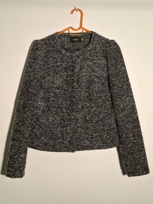 Next jacket used gray black with rhinestones and pockets
