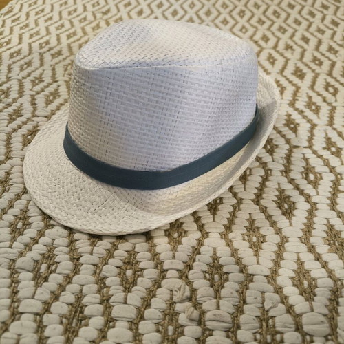 Piccolino Baptism Straw Hat And Scarf New Size 48cm