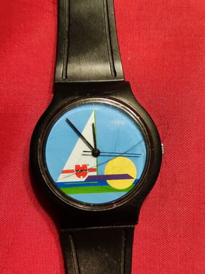 Würth advertising watch used with vintage sailboat design
