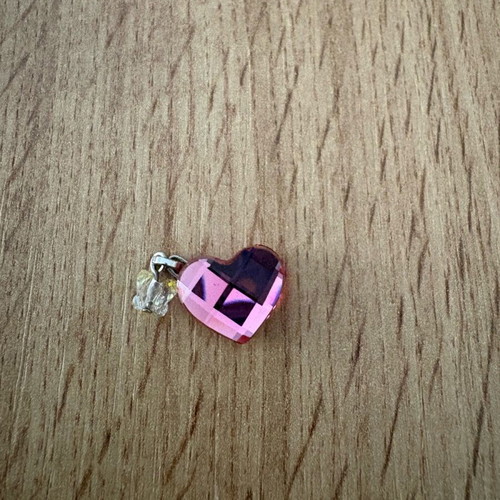 Swarovski pink heart pendant like new