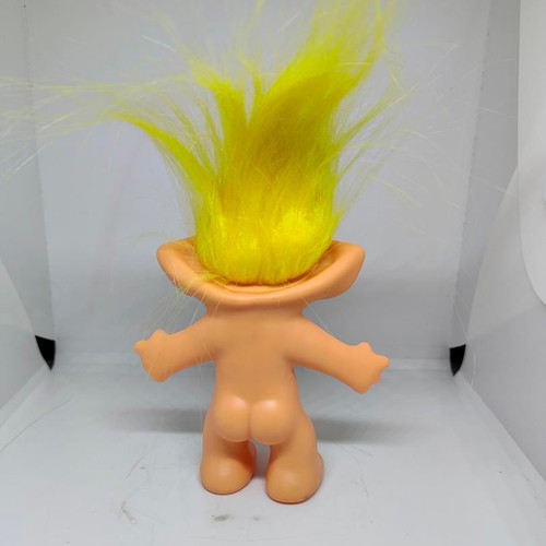 Efxoulis Troll doll with yellow hair collectible, like new