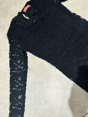 Lynne Lace Dress Black with Open Back like new, Size M