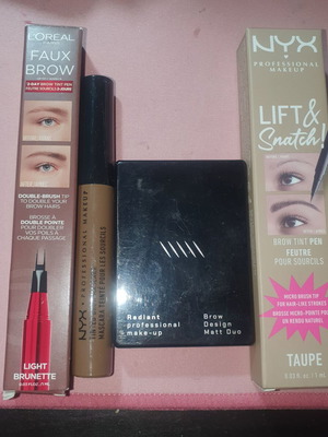 Set of brow products Nyx Radiant L'Oreal used