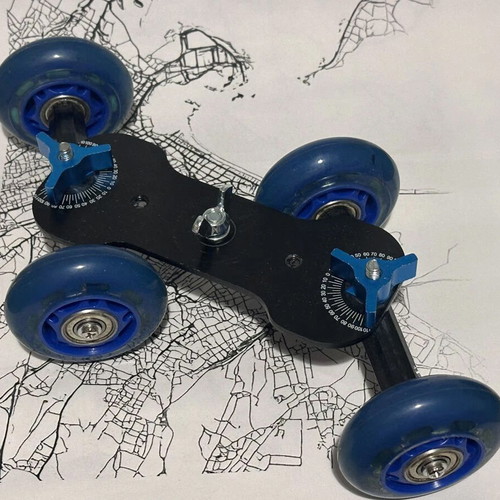 Camera Dolly used with adjustable wheels for smooth cinematic shots