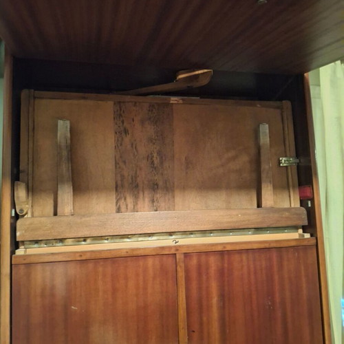 Folding single bed with solid wood frame