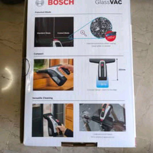 Bosch GlassVac glass cleaner new, handheld with accessories