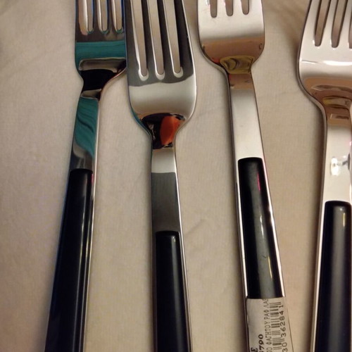 Wmf Torino forks, pack of 6, dark blue and silver