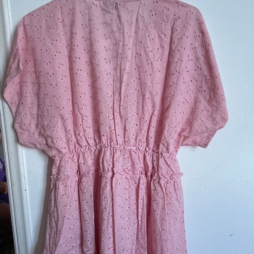 Jeannette Large ροζ καφτάνι με broderie, καινούργιο