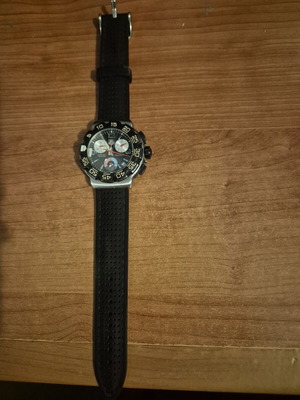 TAG Heuer Formula 1 Chronograph watch used, quartz, black strap