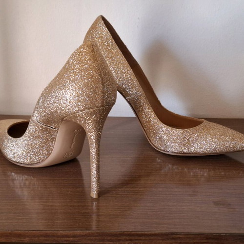 Gianvito Rossi heels used, gold, size 38.5