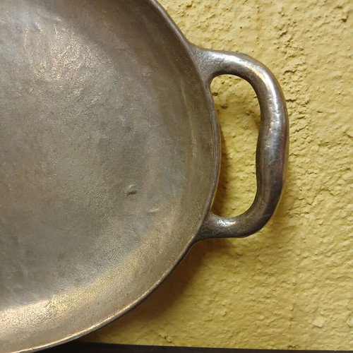 Brass tray used decorative signed heavy item