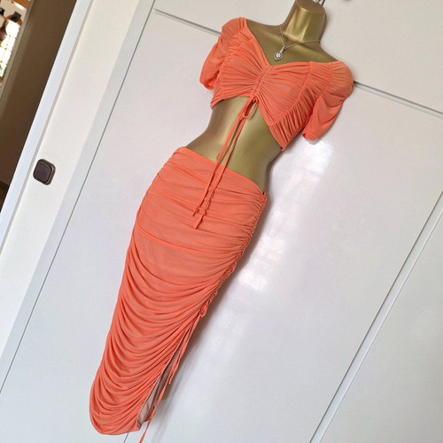 Coral top and skirt set new, size M