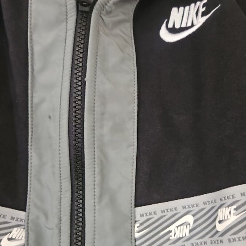 Nike kids' zip-up cardigan like new, black and grey, size M
