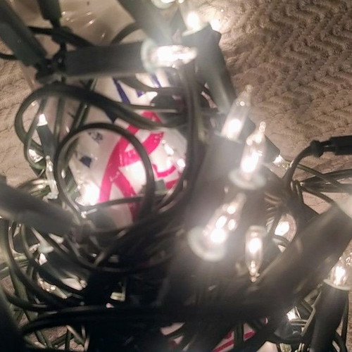 Christmas tree lights like new, 8 meters, warm white light