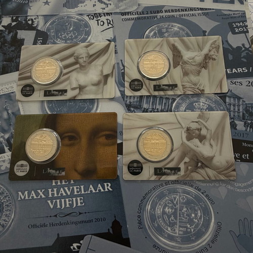 2€ Coin Card Set Louvre Museum new