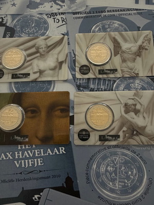 2€ Coin Card Set Louvre Museum new