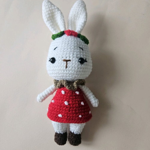 Crocheted bunny like new handmade