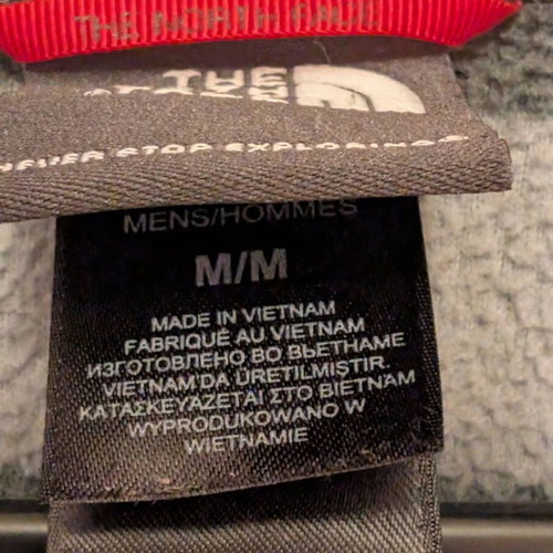 The North Face fleece used, medium size, gray and blue
