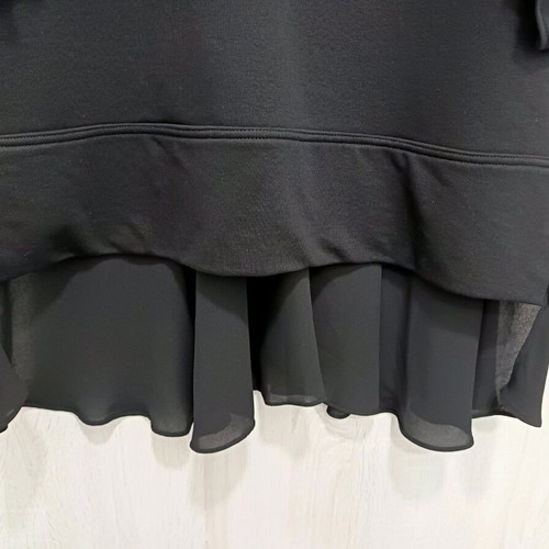 Twins blouse new, black, with wide sleeves and transparent back