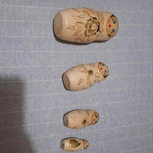 Matryoshka handmade wooden set of 5 pieces new