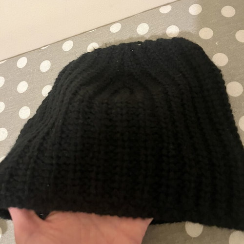 Winter black knit cap used