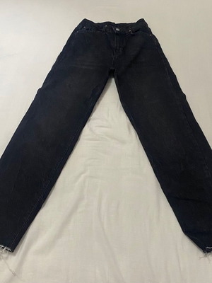 Black denim pants like new, cotton, size 34 (XS)