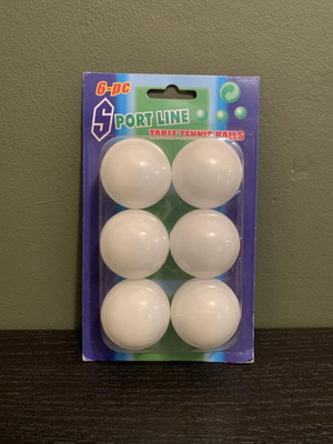 Ping pong balls new, set of 6 pieces