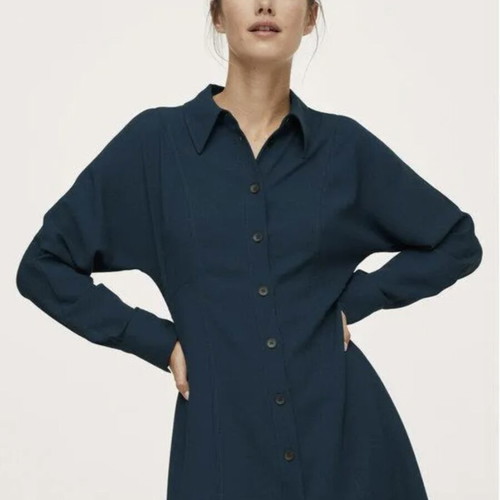Mango shirt dress new, size Large, green