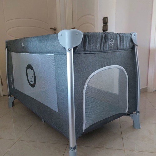 Lionelo Simon 2.0 playpen used 2-in-1 with carousel and mosquito net