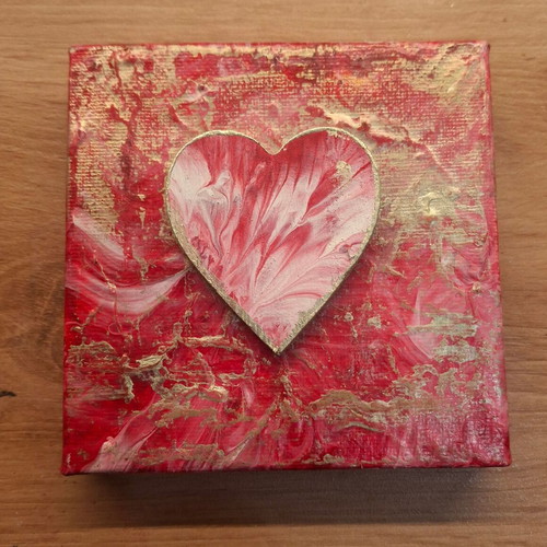 Handmade 10x10 frame new, painted with water acrylic colors