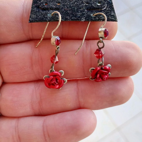 Rose earrings used