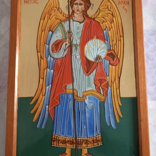 Byzantine icons handmade new, set of 2 pieces 59x37