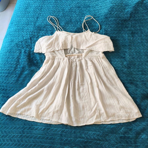Pink Woman white summer dress used, size XL
