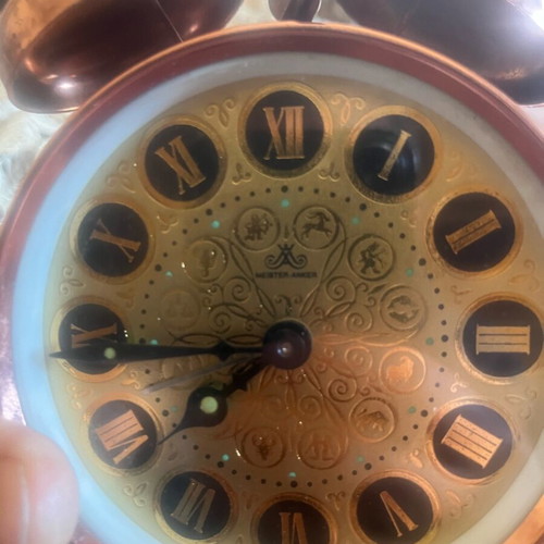 Meister Anker analog alarm clock used, tabletop
