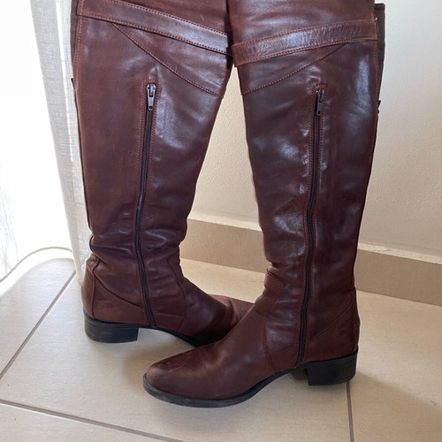 Rollini leather brown over-the-knee boots like new, size 39