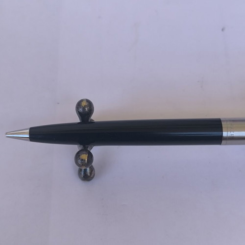 Parker 75 mechanical pencil used, stainless steel cap, dark blue body
