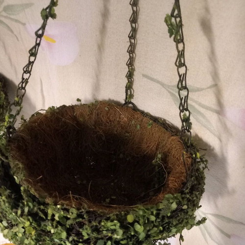 Hanging flower pots used, set of two