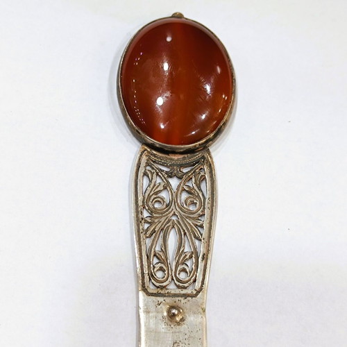 Vintage Silver Letter Opener 925 with Semi-Precious Stone like new