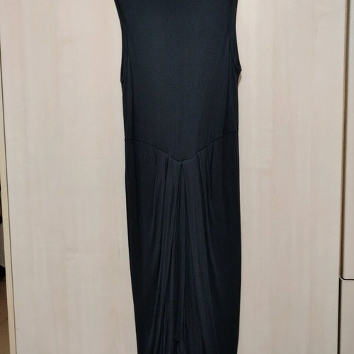 Sisley summer dress with pleats and inner overlay, blue