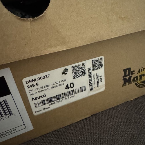 Dr. Martens boots like new, black and white, size 40