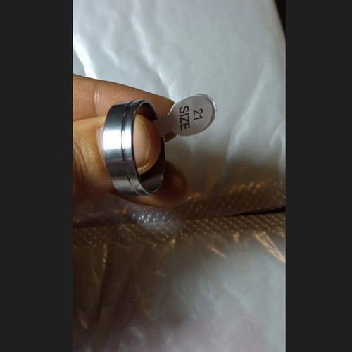 Men's ring new, durable steel, size 21