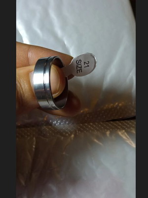 Men's ring new, durable steel, size 21