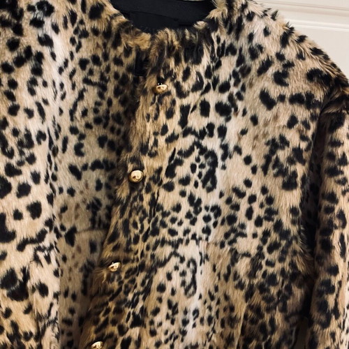 Zara fur jacket new oversized multicolor