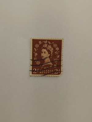 Συλλεκτικό βρετανικό γραμματόσημο 2d Queen Elizabeth II σαν καινούργιο
