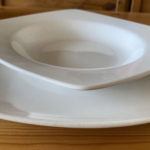White porcelain set square 8 pieces new