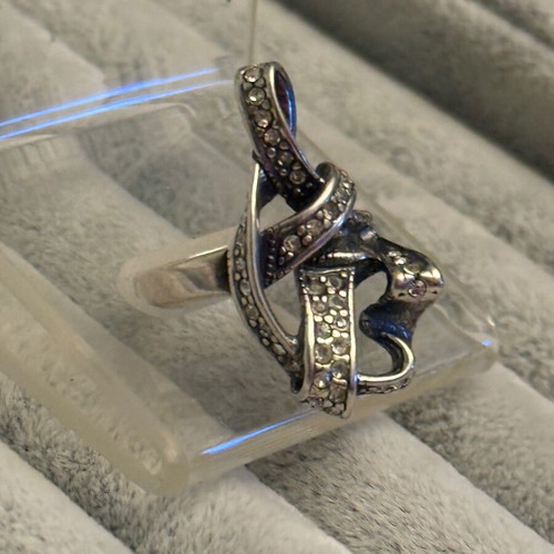 Etalon Jenavi silver ring new with Swarovski crystals
