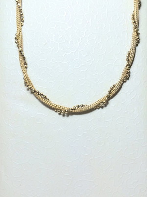 Silver 925° gold-plated necklace with beautiful design, new