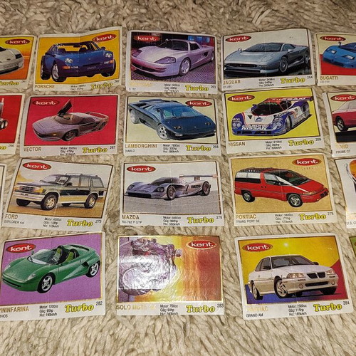 Turbo stickers used, incomplete series