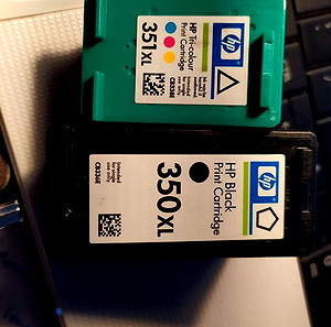 μελανια εκτυπωτη HP 350XL,μαυρο και  351XL εγχρωμο