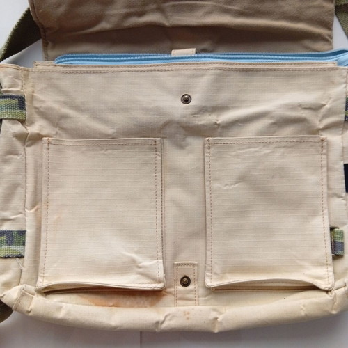 Sisley crossbody bag used beige and blue